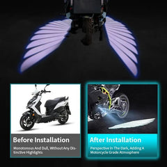 Angel Wing Light Dynamic Projection Lamp Universal Car Rear View Mirror Side Mirror (2 Pcs) - Blue